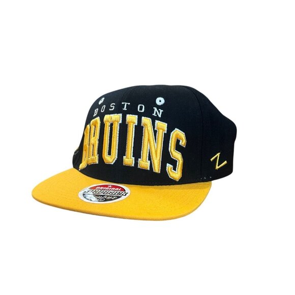 Boston Bruins Zephyr NHL Hockey Snapback Wool Hat Cap Black Yellow NWT - Picture 3 of 7